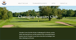 Desktop Screenshot of champlaincountryclub.com